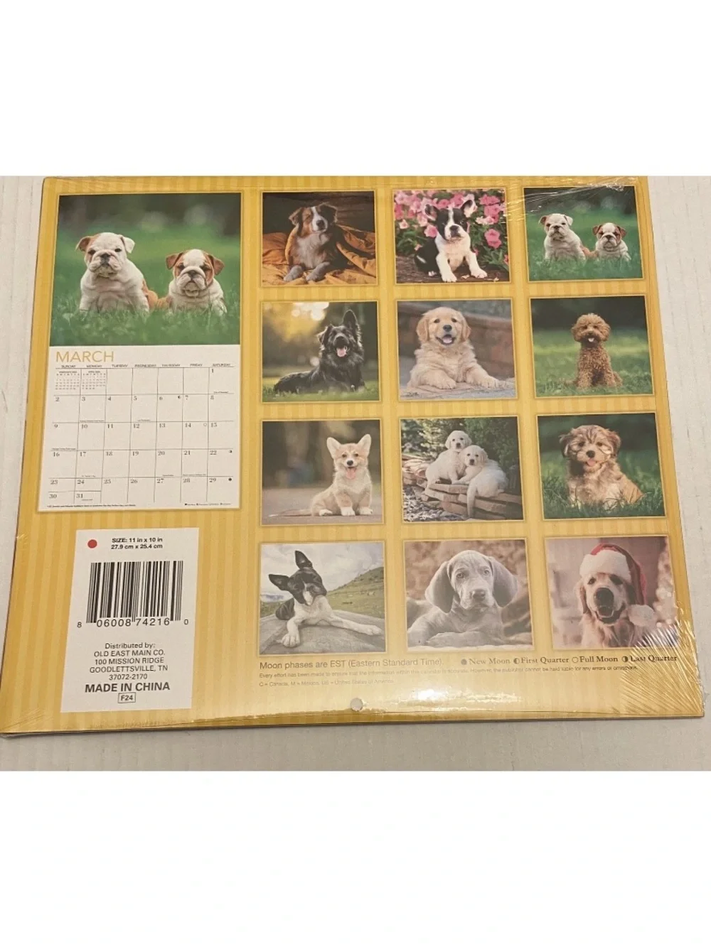 2025 Puppy Dogs Photos 16 Month Calendar 11 x 10 Inches Sealed New.
